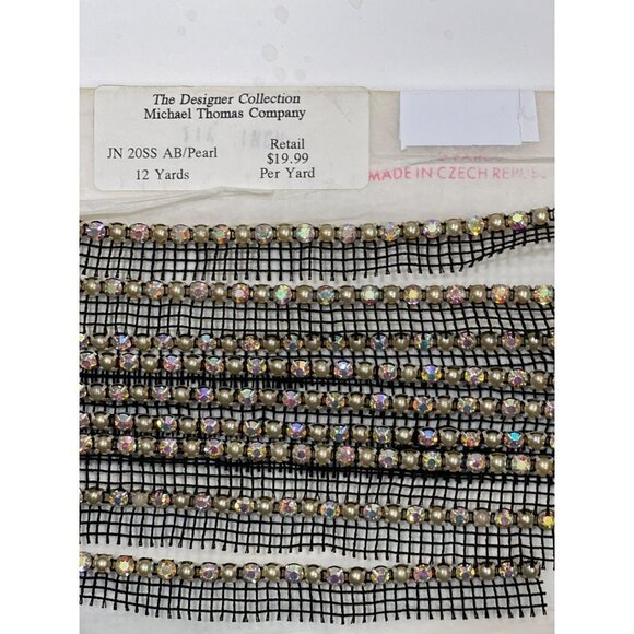 Vtg MICHAEL THOMAS Designer Collection JN 20SS AB Vintage Rhinestone Trim Lot - Picture 2 of 11